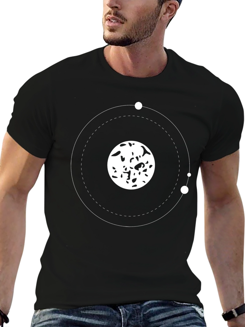 Minimalist Planet Orbit Graphic Tee