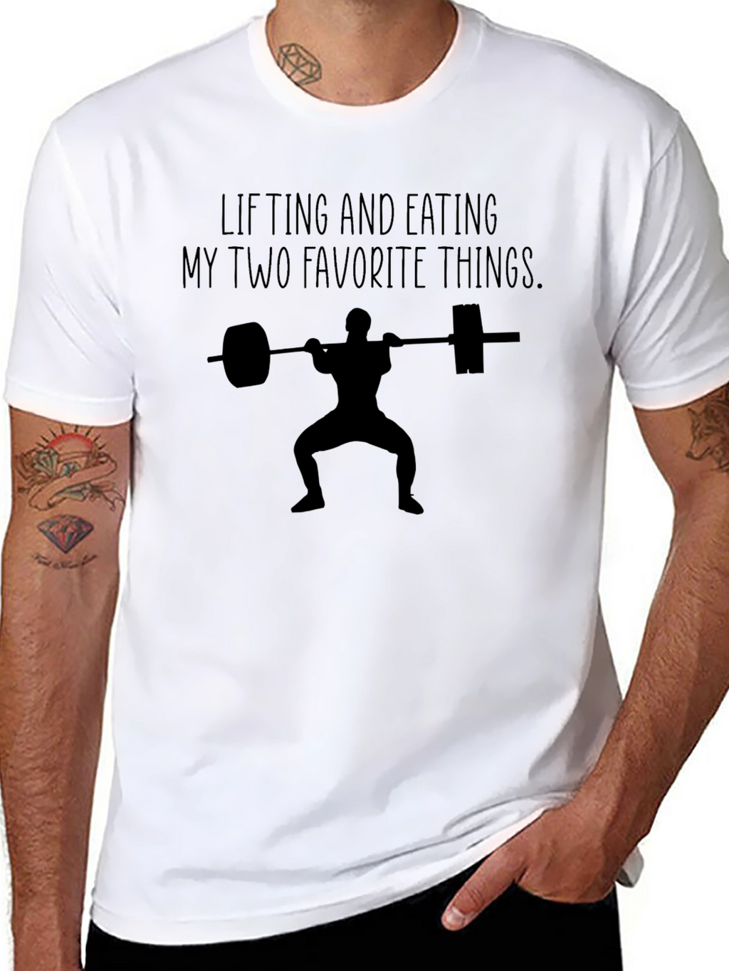 Lifting and Eating Funny Gym T-Shirt