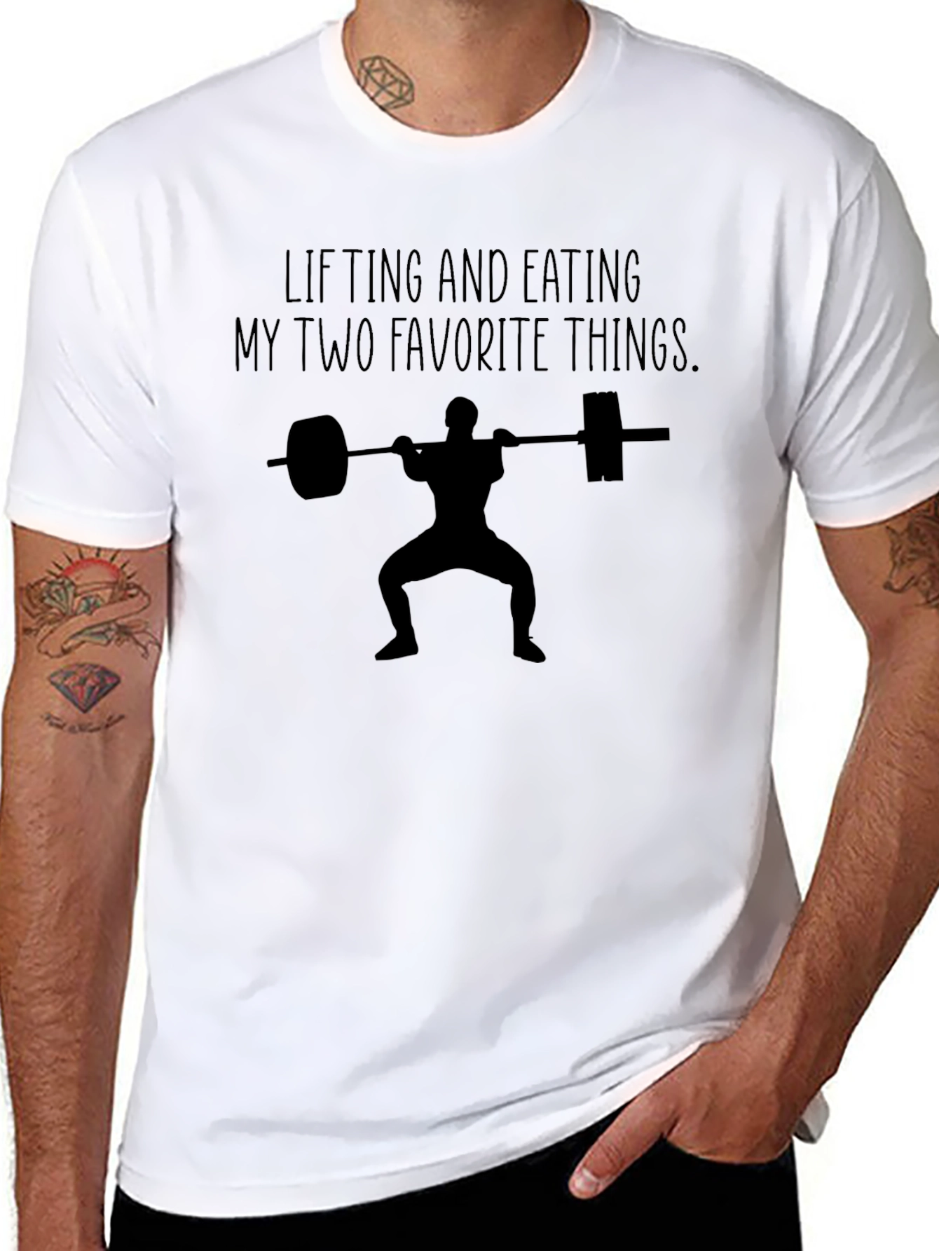 Lifting and Eating Funny Gym T-Shirt