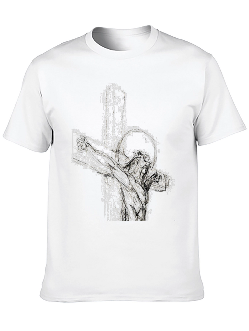 Abstract Cross Graphic Tee - Black
