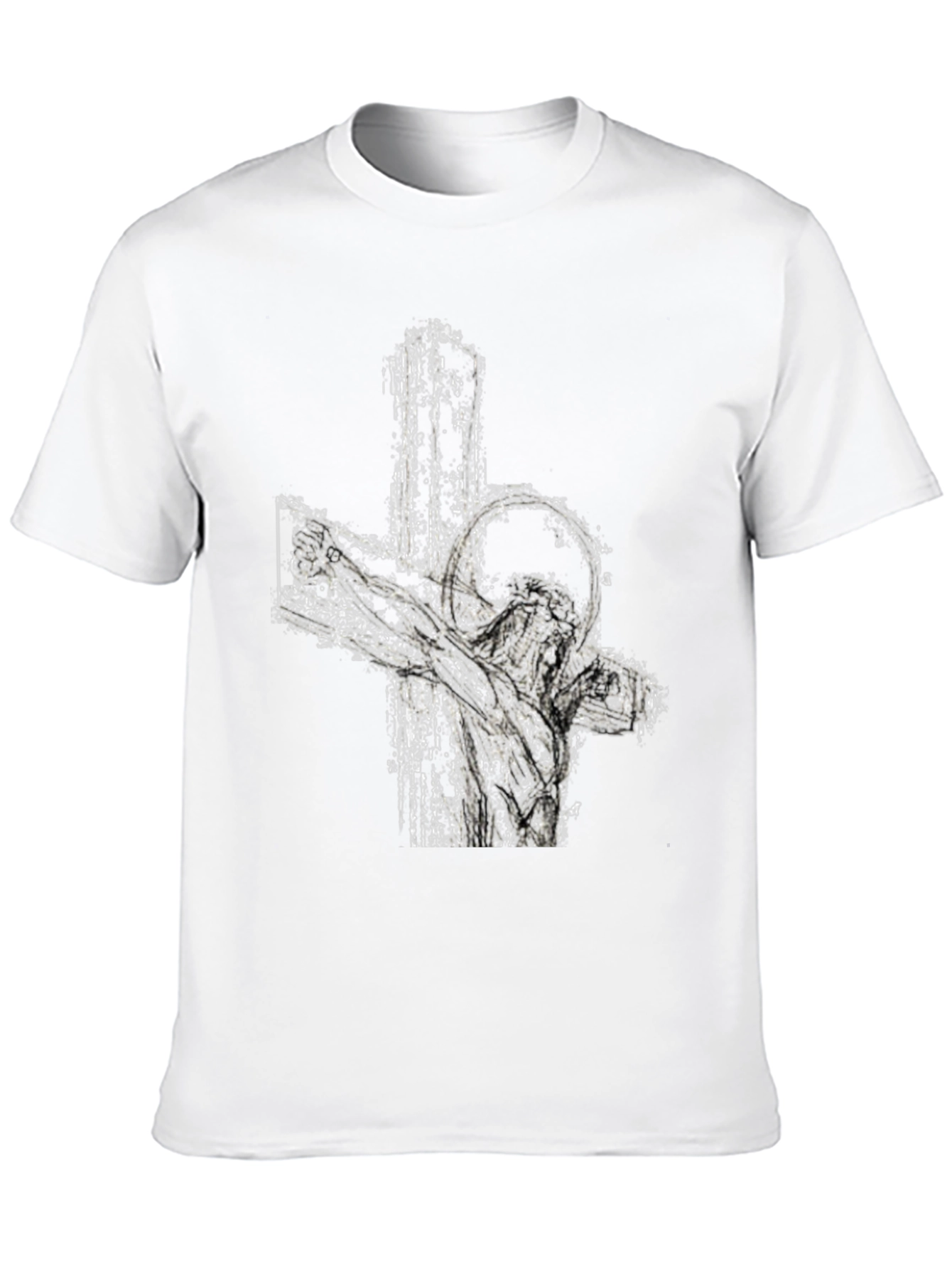 Abstract Cross Graphic Tee - Black