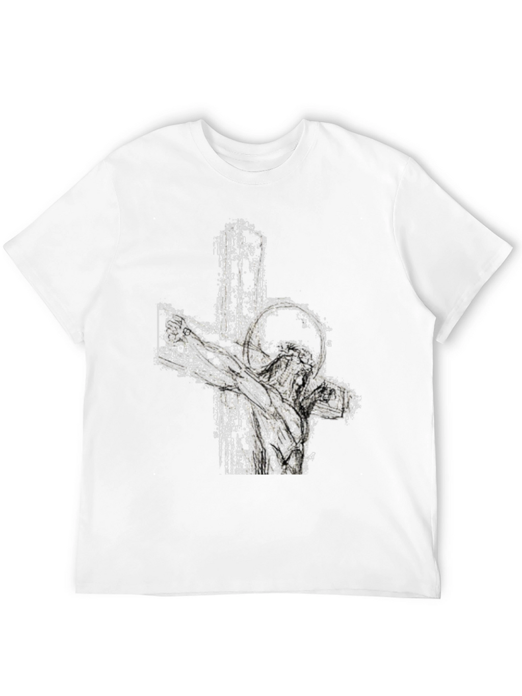 Abstract Cross Graphic Tee - Black