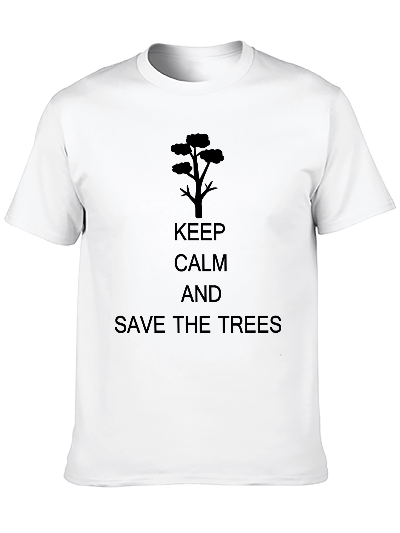 Keep Calm and Save the Trees Black T-Shirt