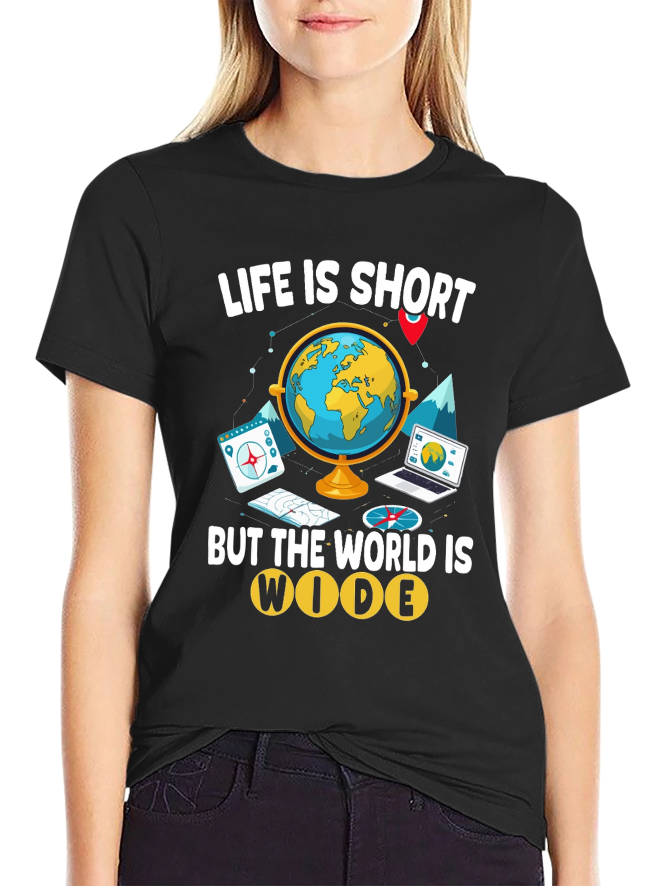 Life is Short World is Wide Graphic Tee