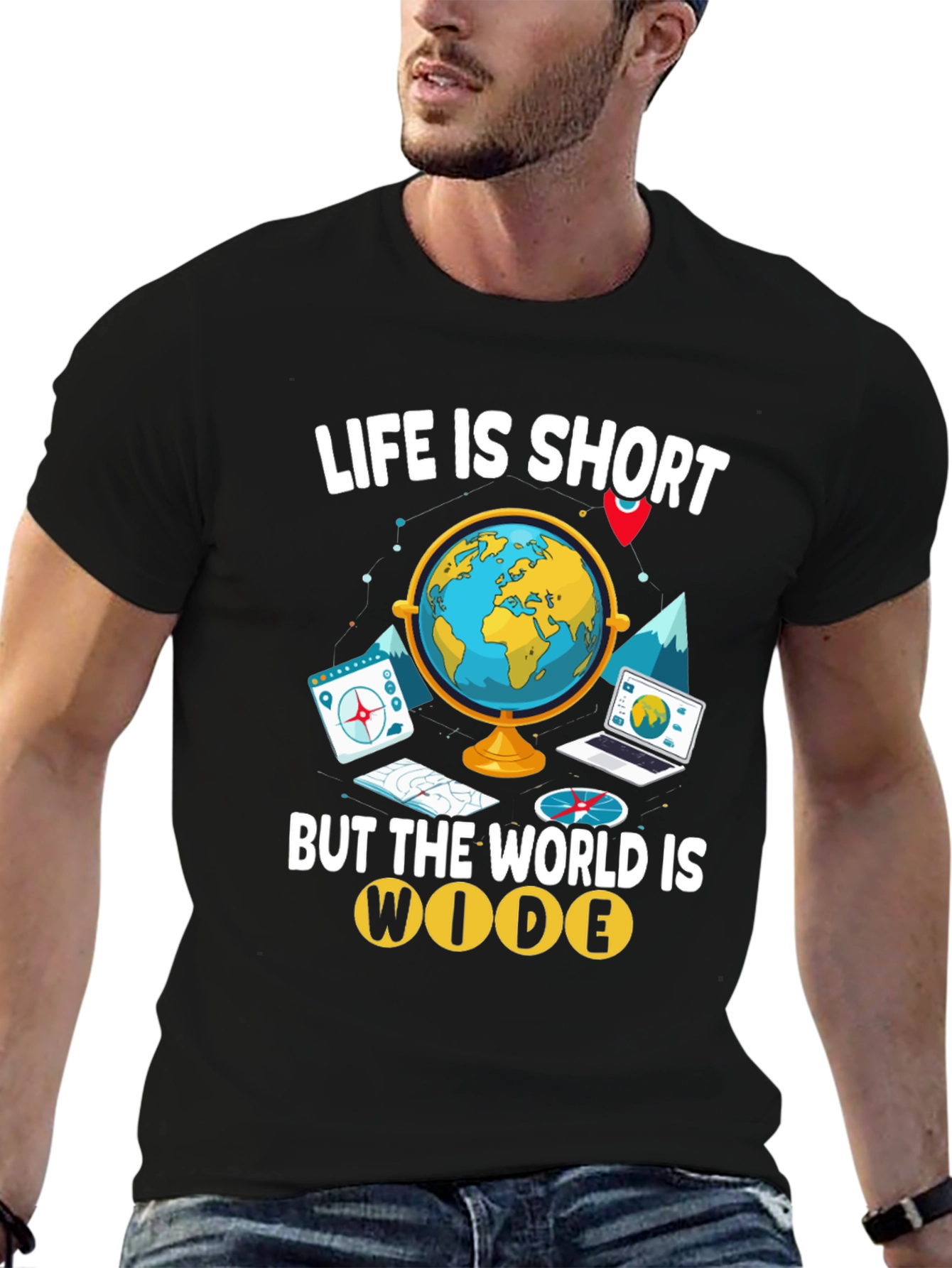 Life is Short World is Wide Graphic Tee