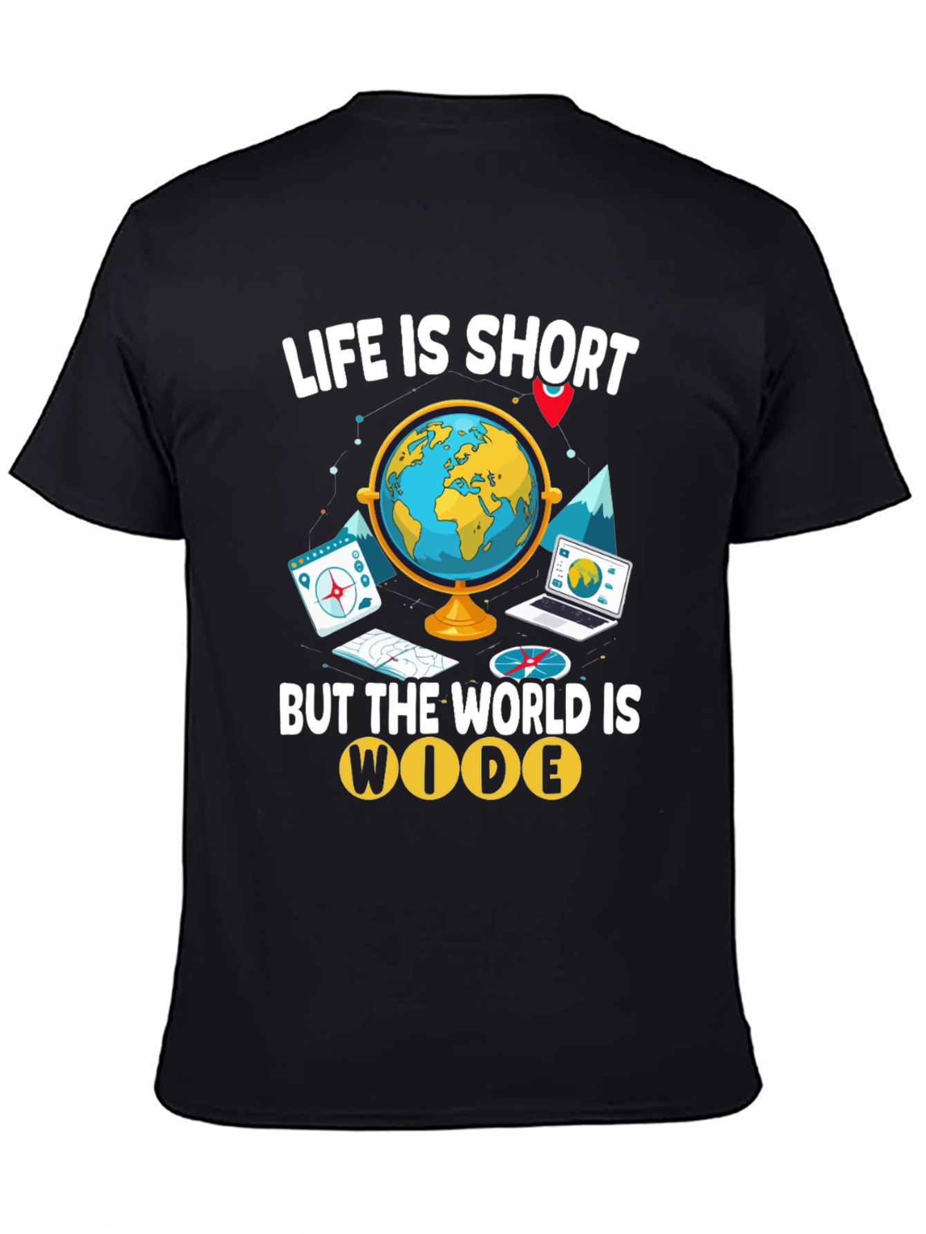 Life is Short World is Wide Graphic Tee