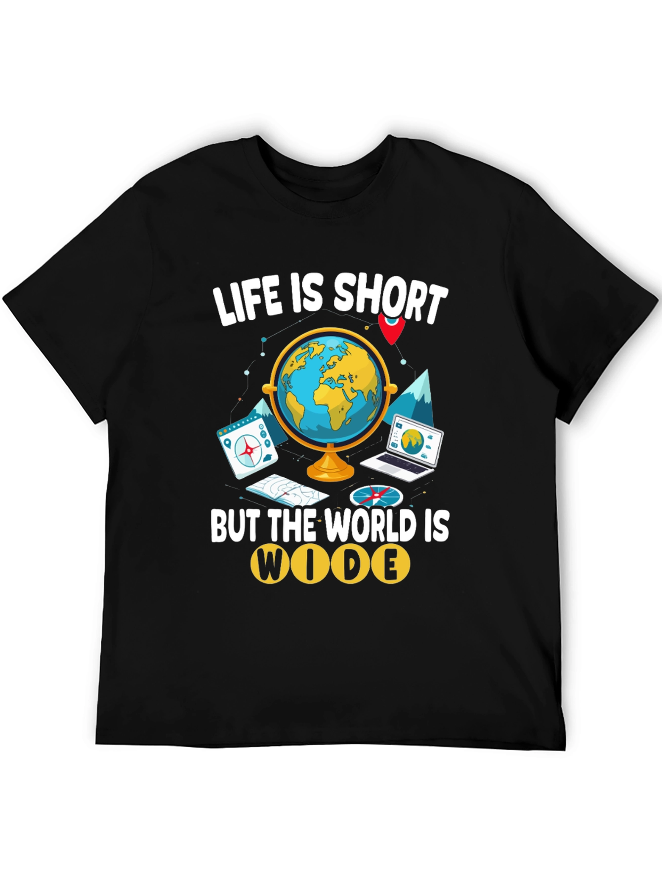 Life is Short World is Wide Graphic Tee