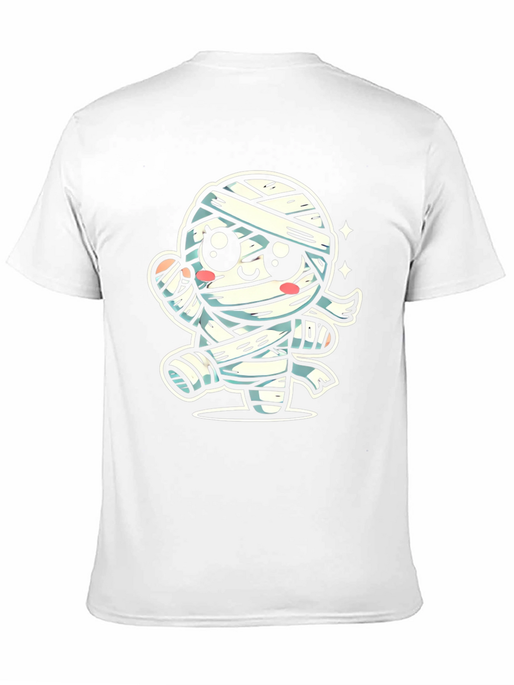 Cute Cartoon Mummy Graphic T-Shirt - Halloween Ready