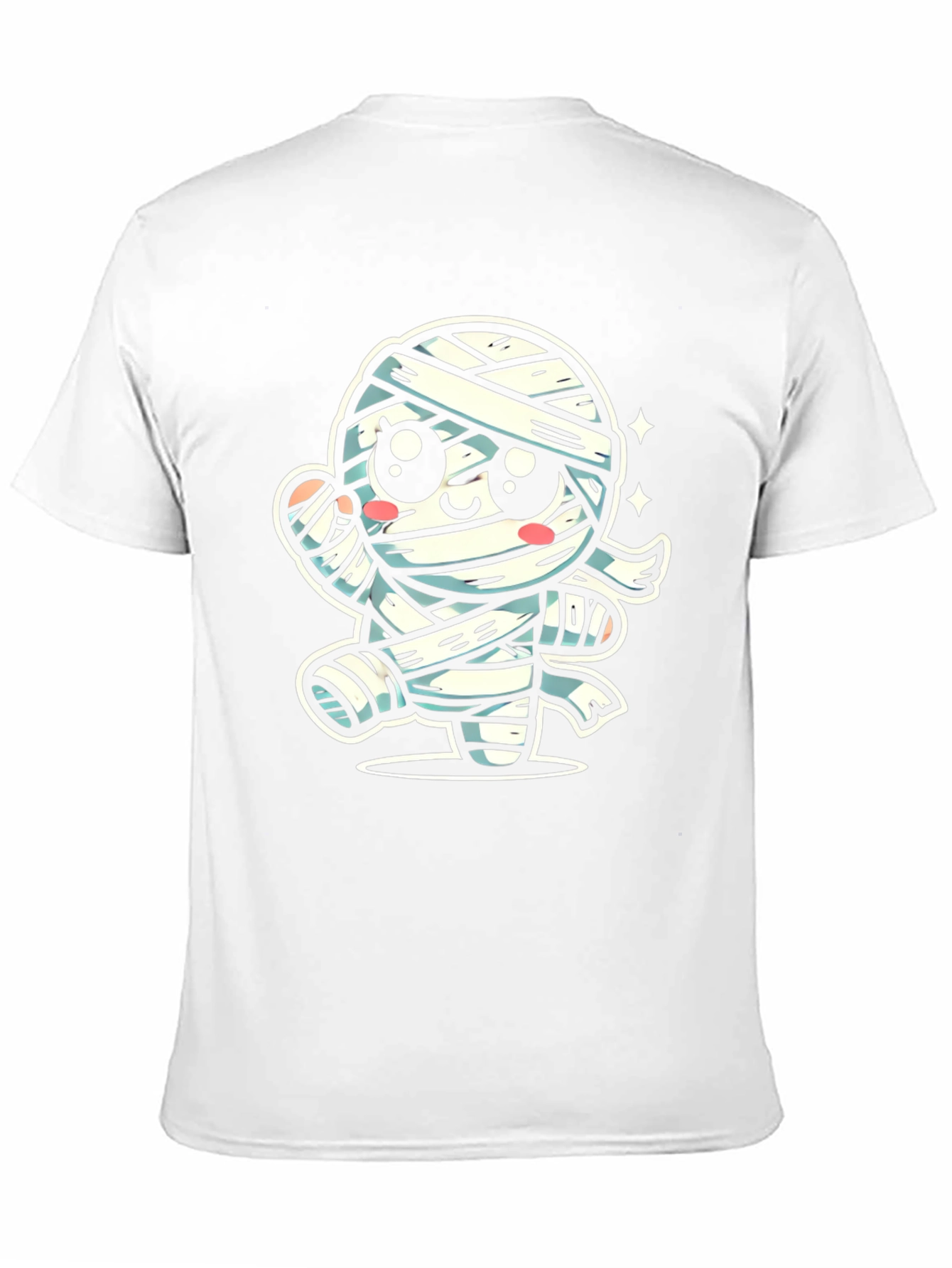 Cute Cartoon Mummy Graphic T-Shirt - Halloween Ready