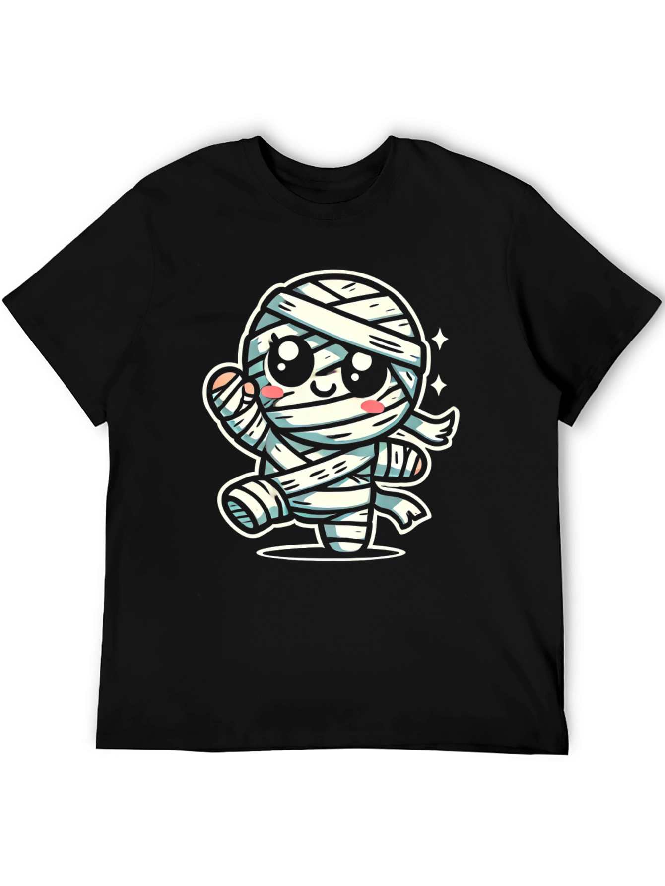 Cute Cartoon Mummy Graphic T-Shirt - Halloween Ready