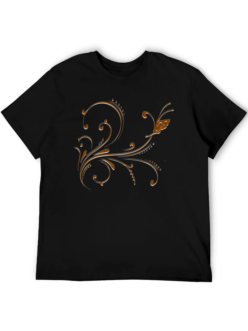 Elegant Floral Scrollwork T-Shirt