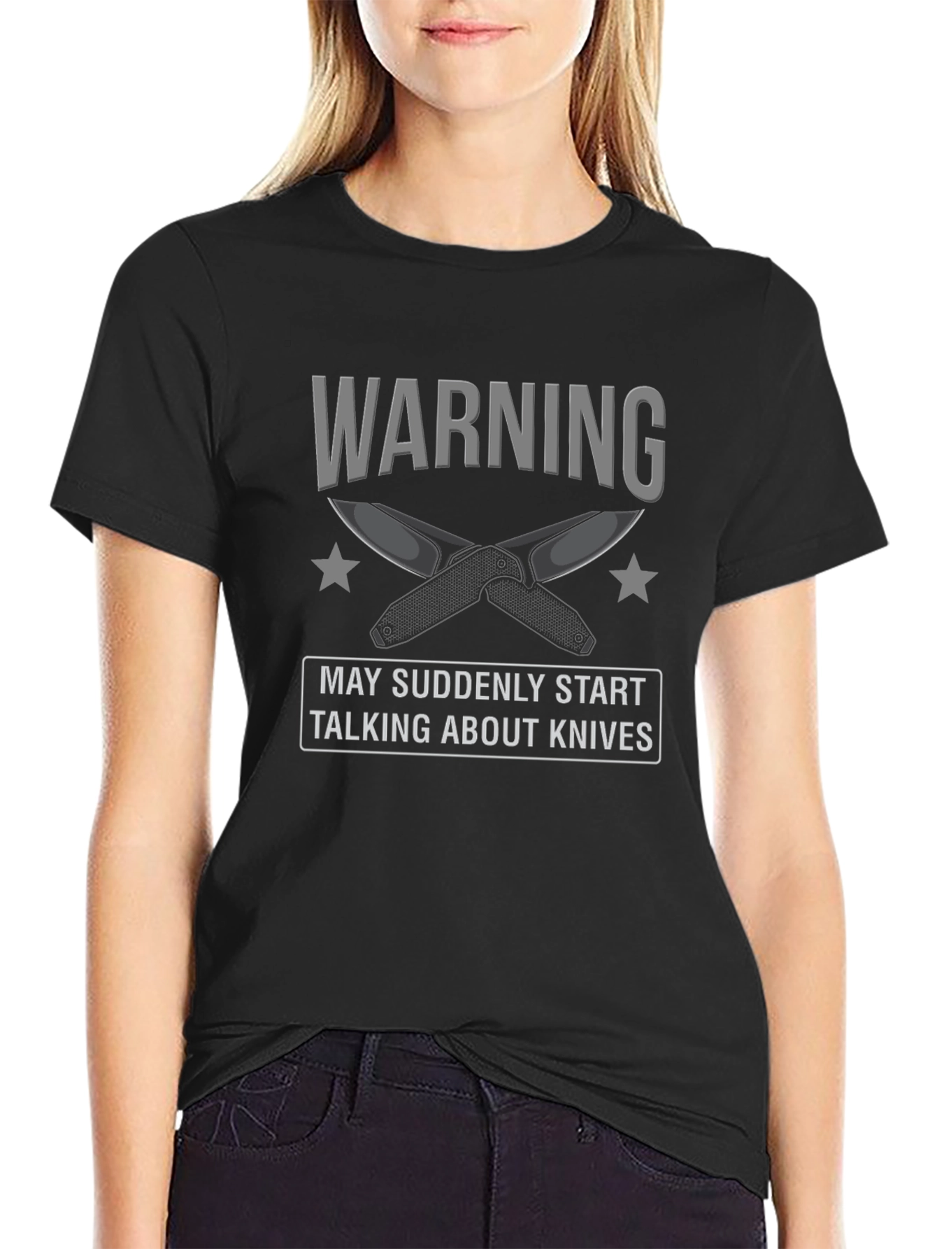 Warning: May Suddenly Start Talking About Knives Graphic Tee