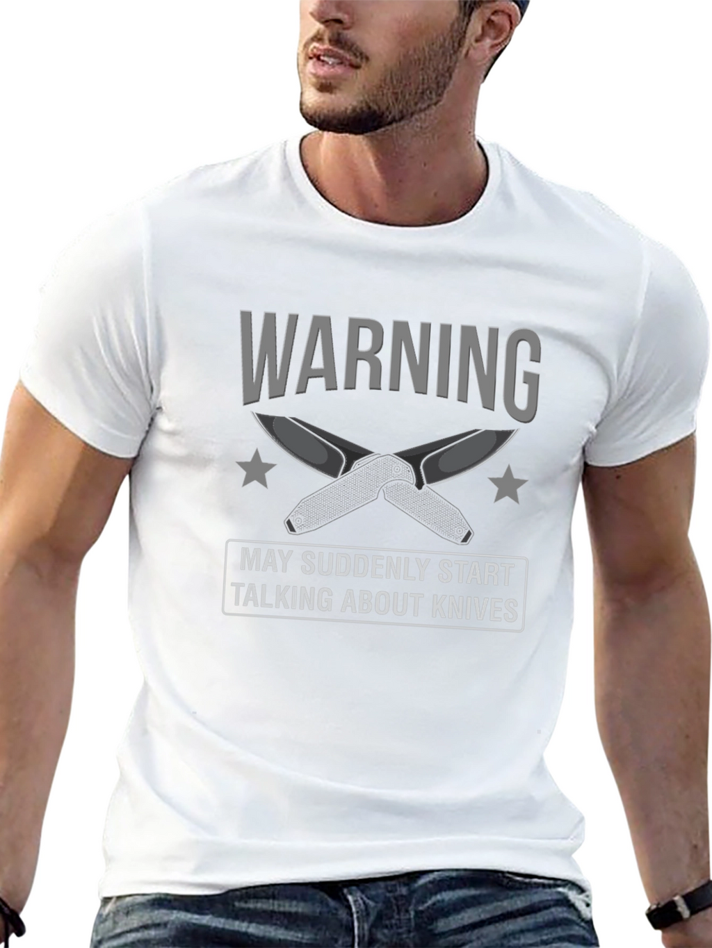 Warning: May Suddenly Start Talking About Knives Graphic Tee