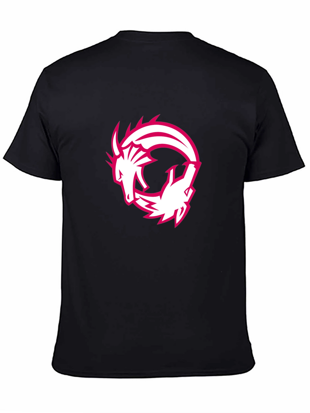 Dragon Circle Graphic Tee - Black Casual T-Shirt