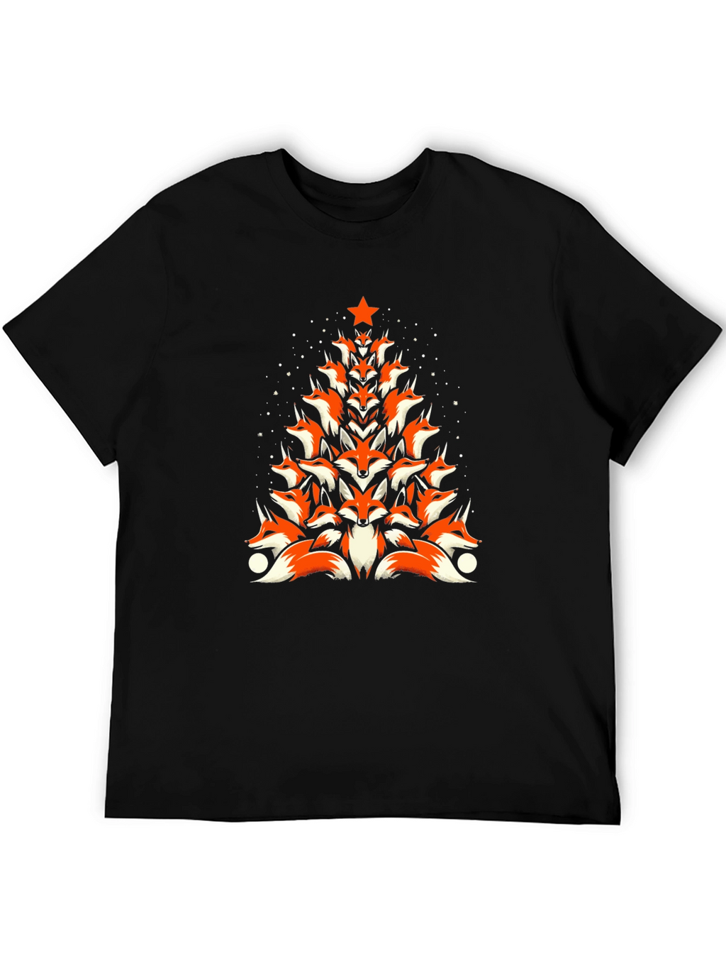 Fox Christmas Tree T-Shirt - Holiday Novelty Tee