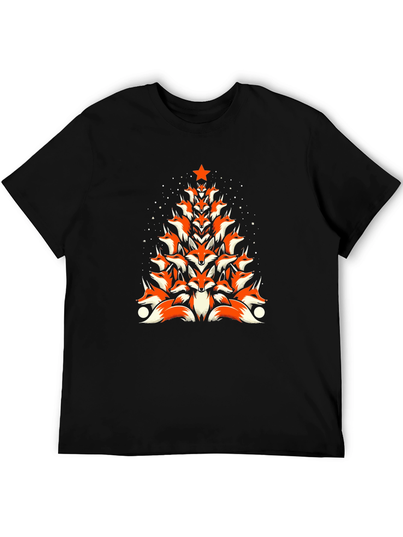 Fox Christmas Tree T-Shirt - Holiday Novelty Tee