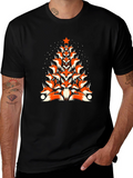 Fox Christmas Tree T-Shirt - Holiday Novelty Tee