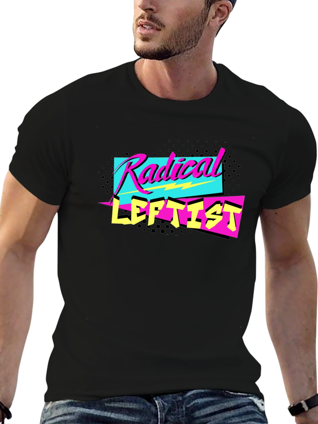 Radical Leftist Graphic Tee - Retro 80s Style