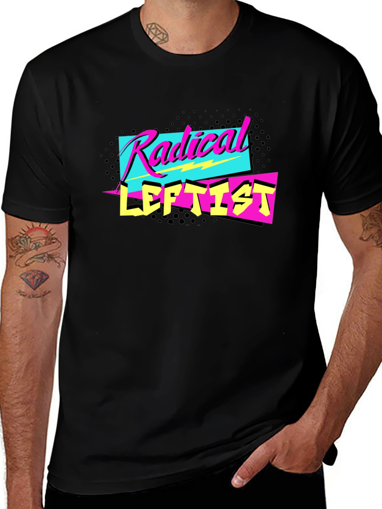 Radical Leftist Graphic Tee - Retro 80s Style