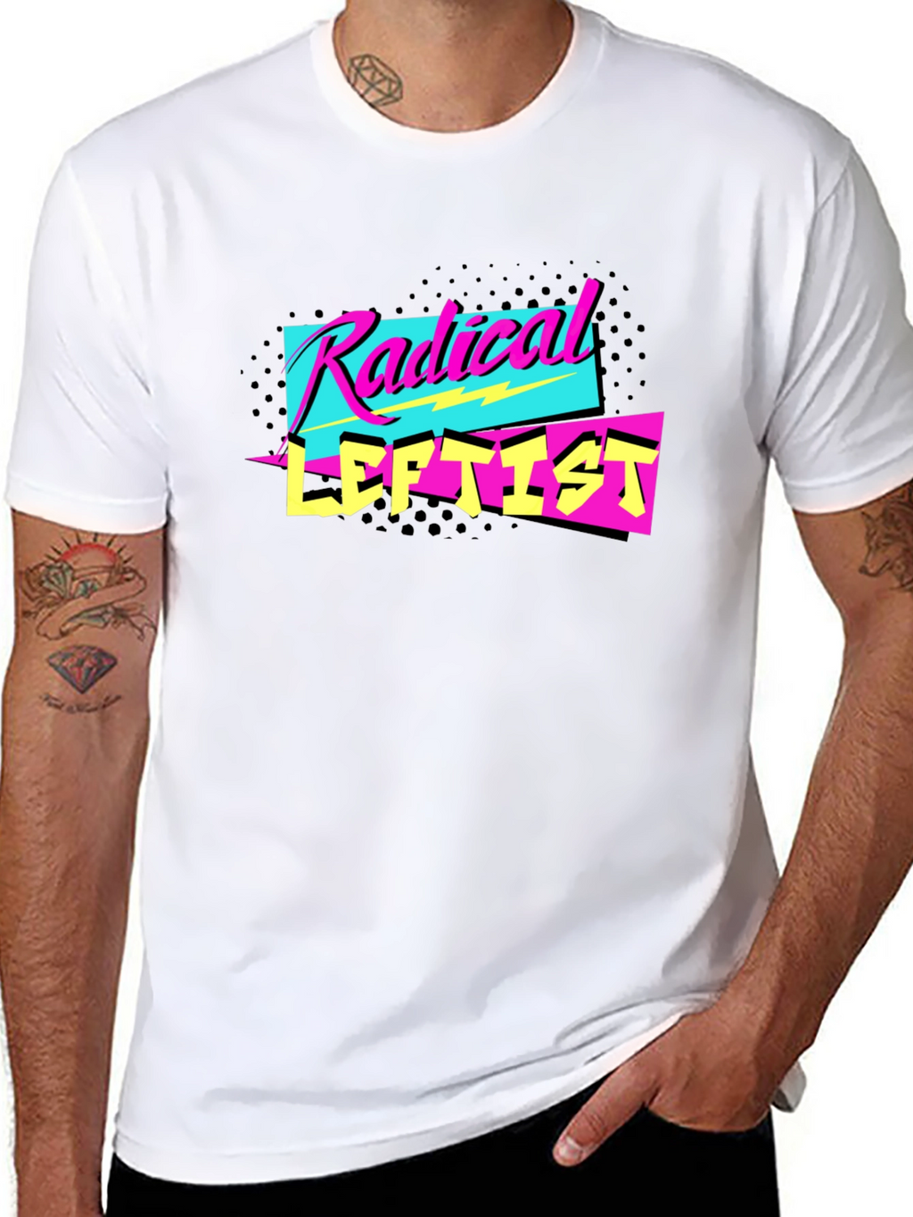 Radical Leftist Graphic Tee - Retro 80s Style