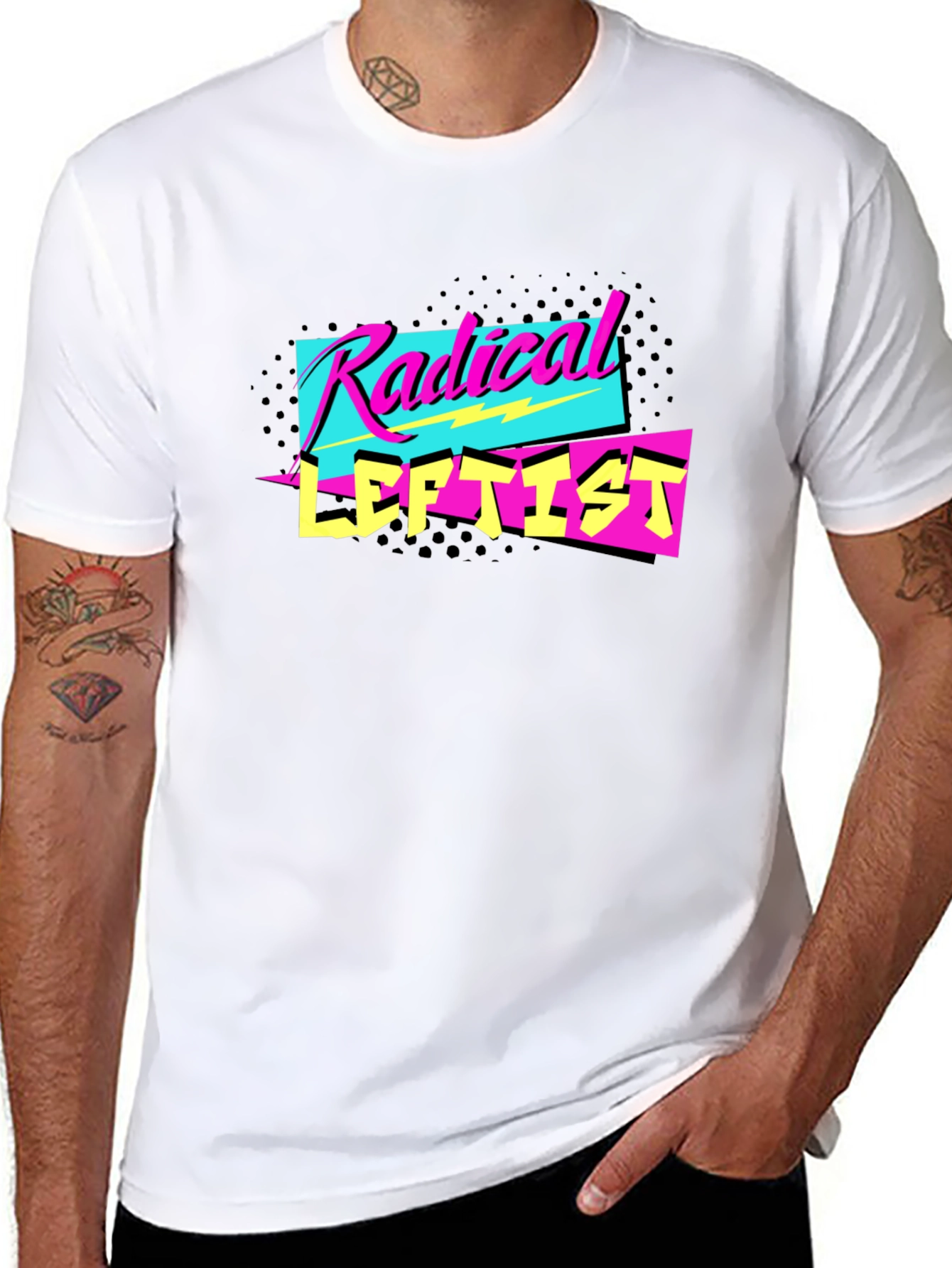 Radical Leftist Graphic Tee - Retro 80s Style