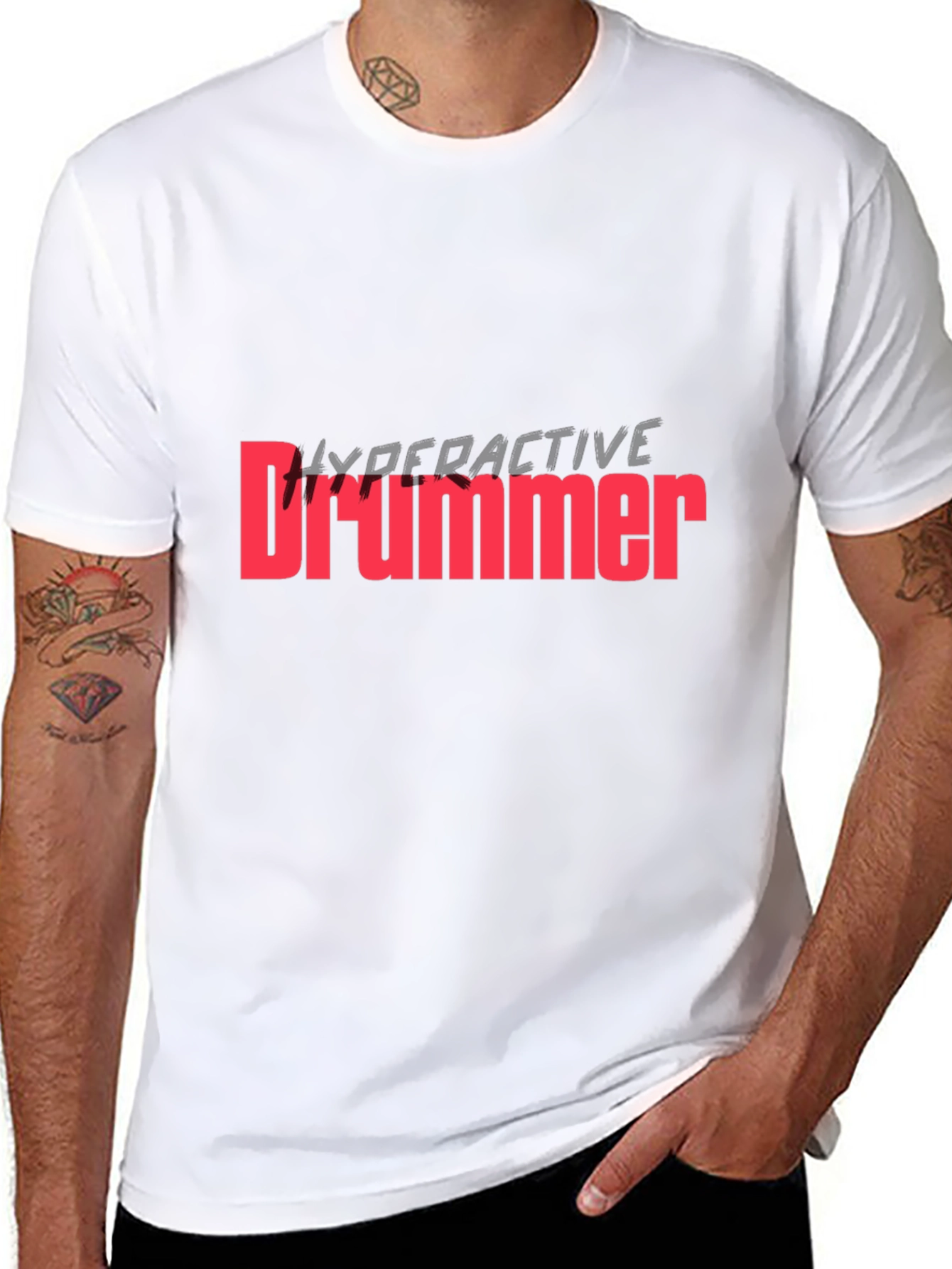 Hyperactive Drummer Black T-Shirt