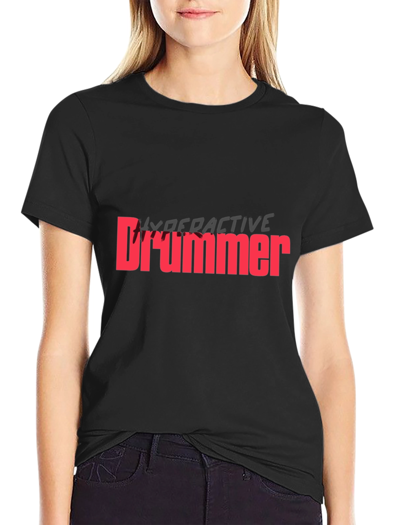 Hyperactive Drummer Black T-Shirt