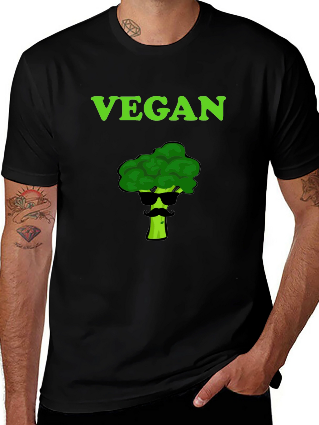 Vegan Broccoli T-Shirt - Cool Graphic Tee
