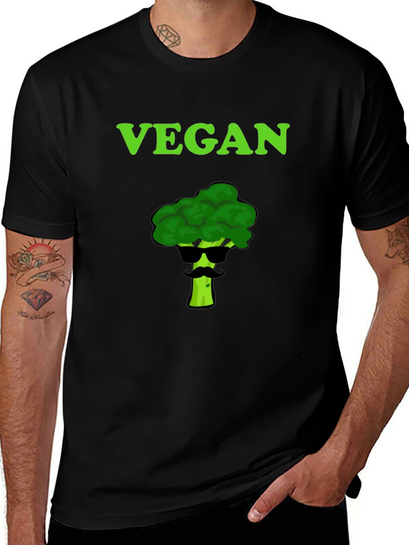 Vegan Broccoli T-Shirt - Cool Graphic Tee