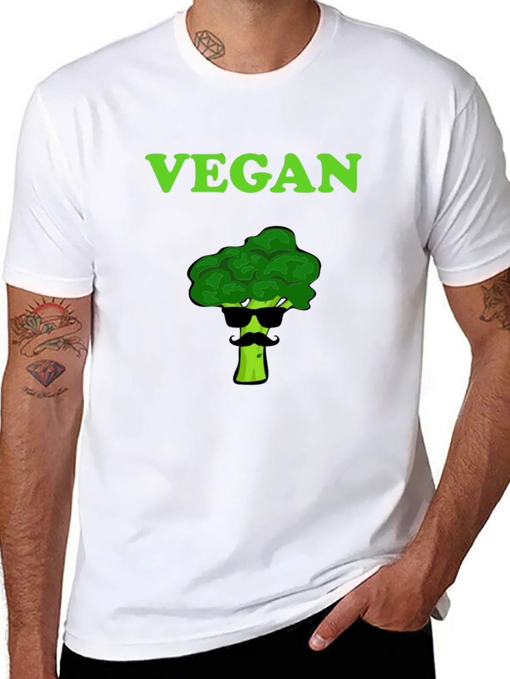 Vegan Broccoli T-Shirt - Cool Graphic Tee
