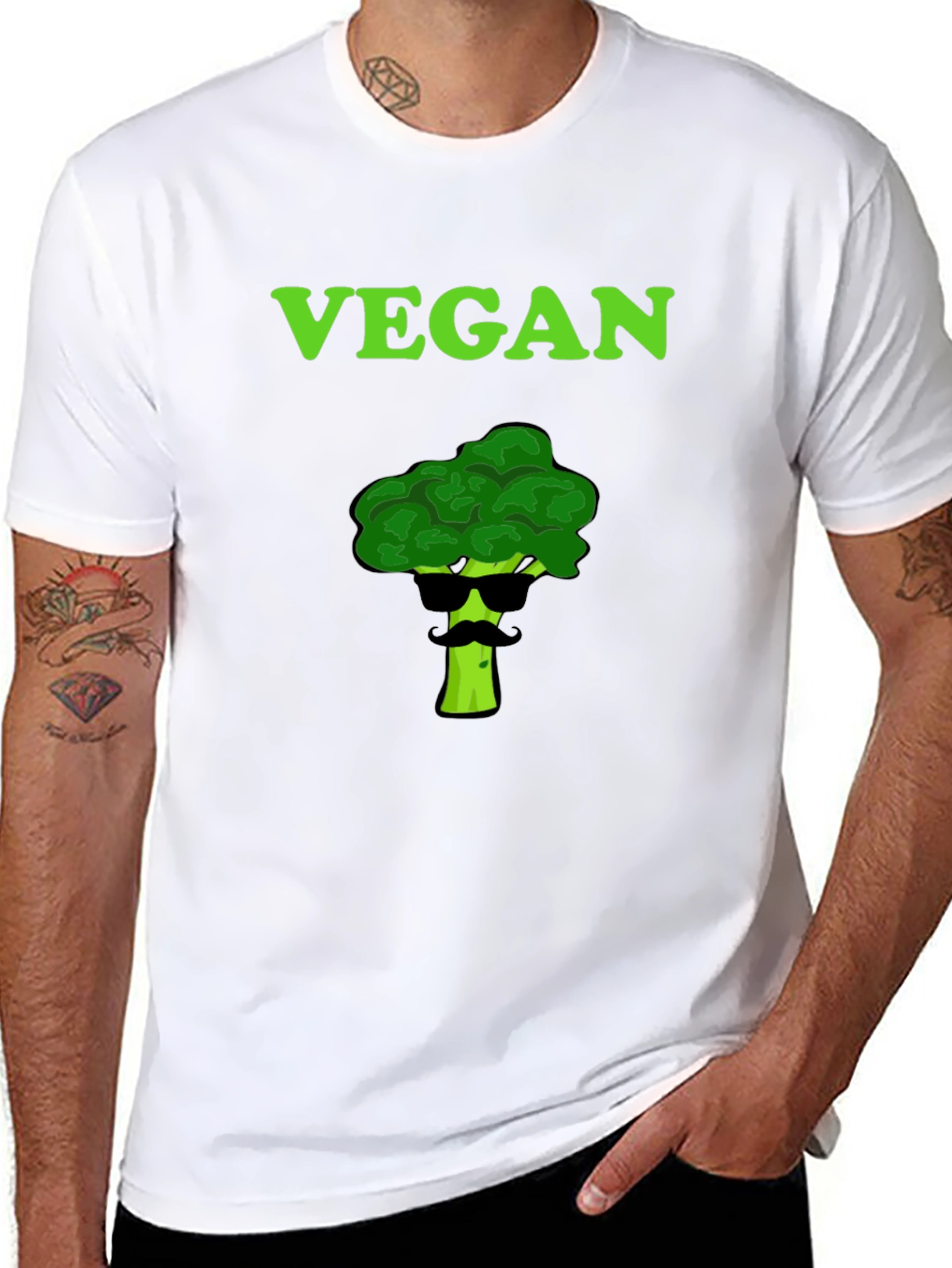 Vegan Broccoli T-Shirt - Cool Graphic Tee