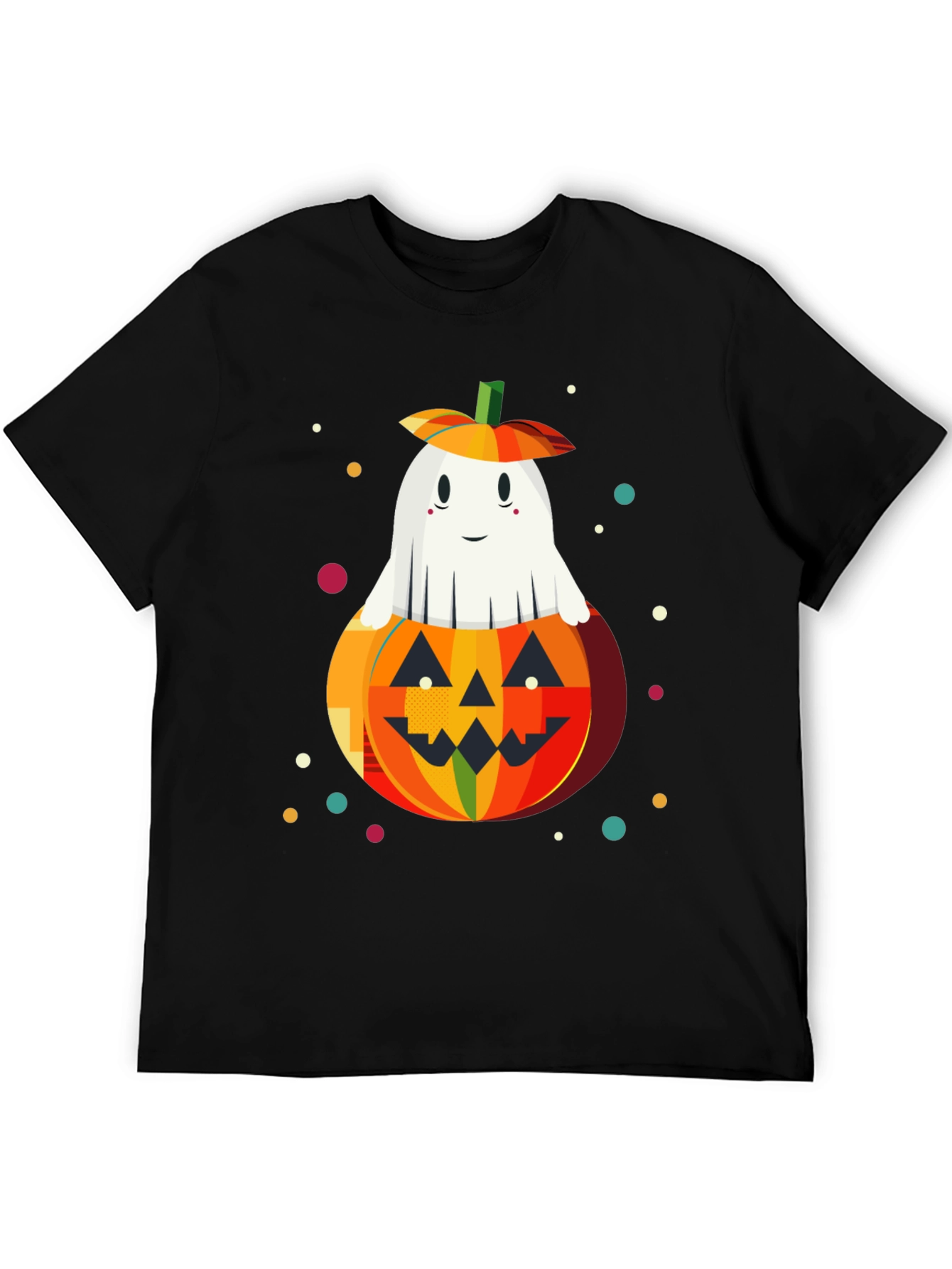 Halloween Ghost in Pumpkin Graphic Tee