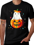 Halloween Ghost in Pumpkin Graphic Tee