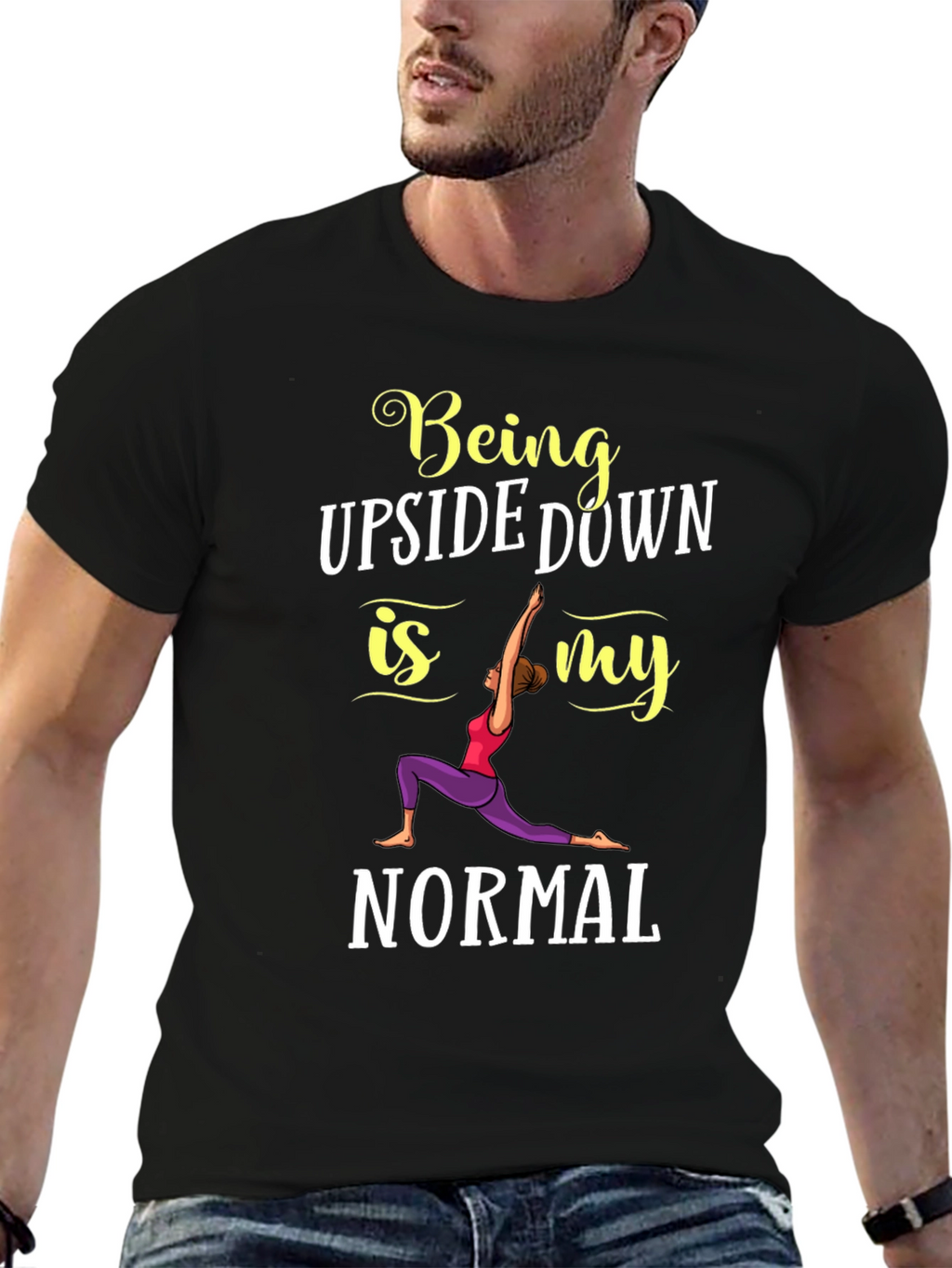 Yoga Lover Graphic Tee - Being Upside Down