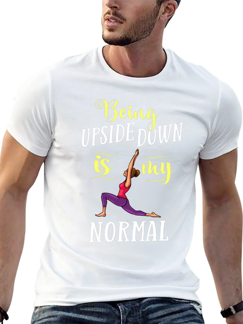 Yoga Lover Graphic Tee - Being Upside Down