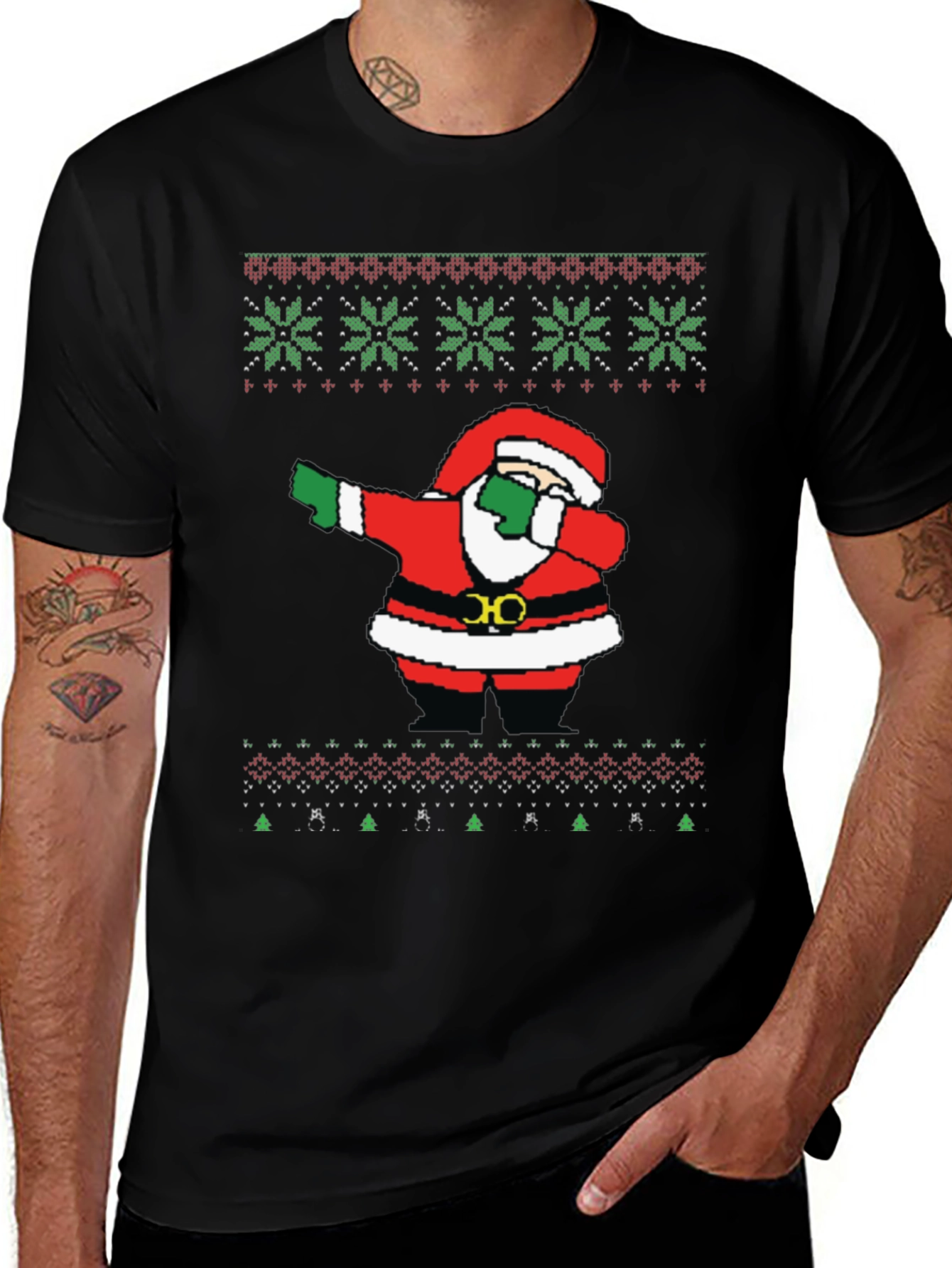 Dabbing Santa Ugly Christmas T-Shirt