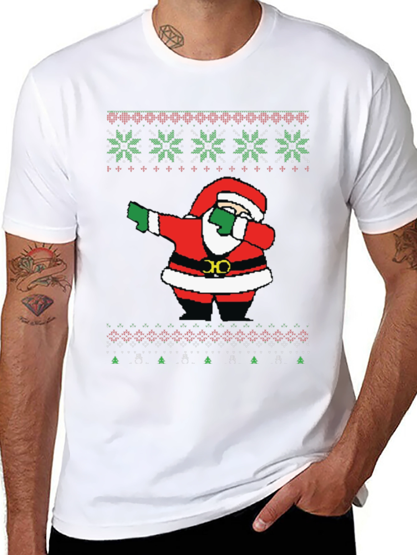 Dabbing Santa Ugly Christmas T-Shirt