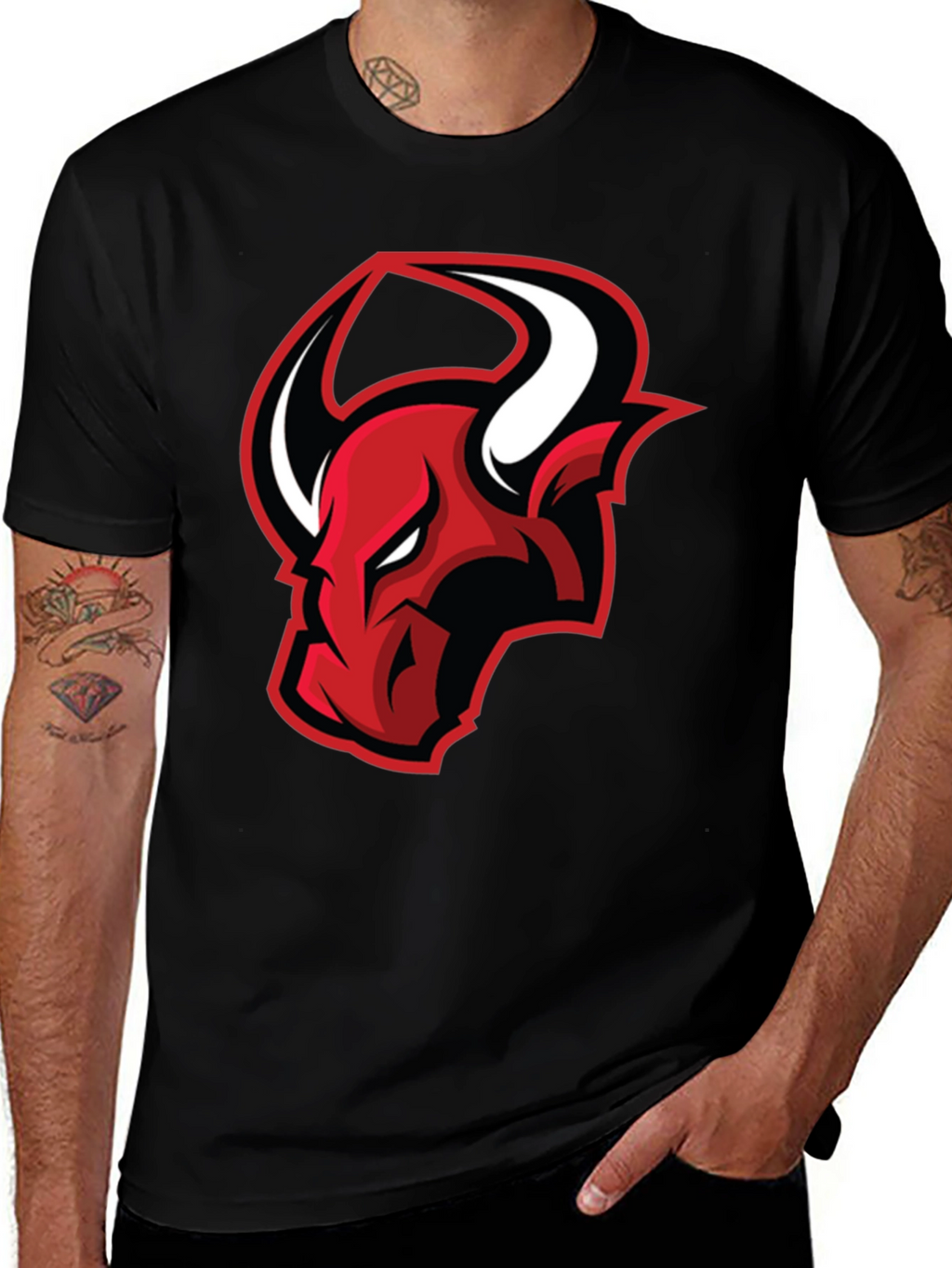 Cool Devil Graphic Tee - Black Cotton T-Shirt