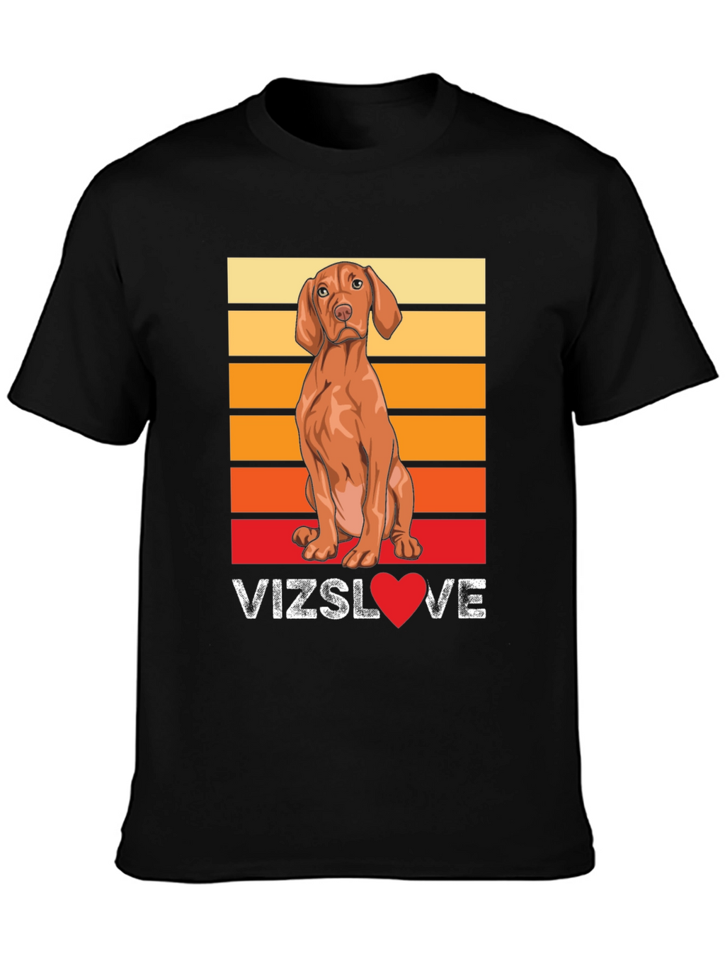 Vizsla Dog Love T-Shirt - Sunset Graphic Tee