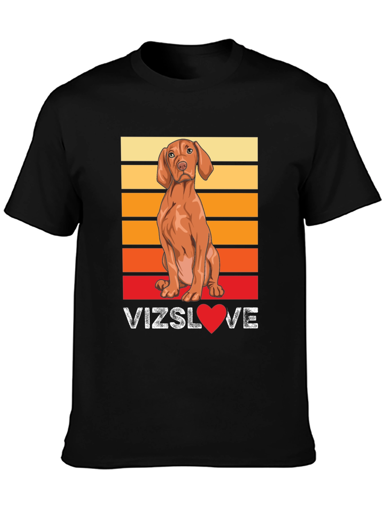 Vizsla Dog Love T-Shirt - Sunset Graphic Tee