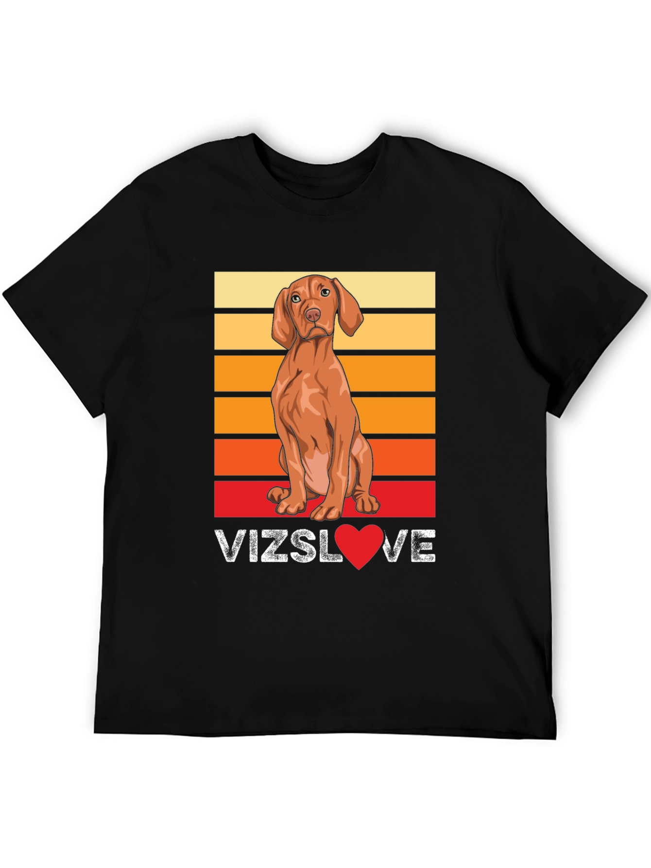 Vizsla Dog Love T-Shirt - Sunset Graphic Tee
