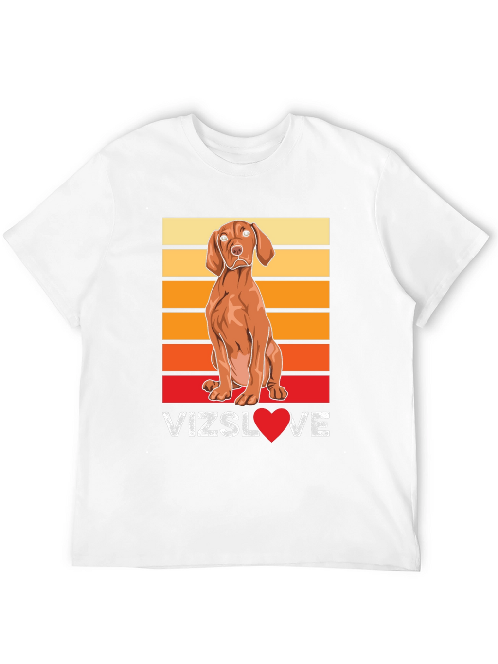 Vizsla Dog Love T-Shirt - Sunset Graphic Tee