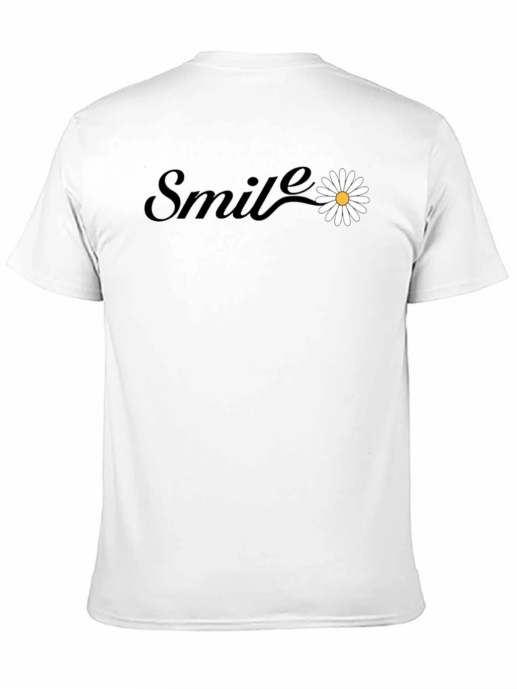 Smile Daisy Graphic Tee - Black Cotton Blend