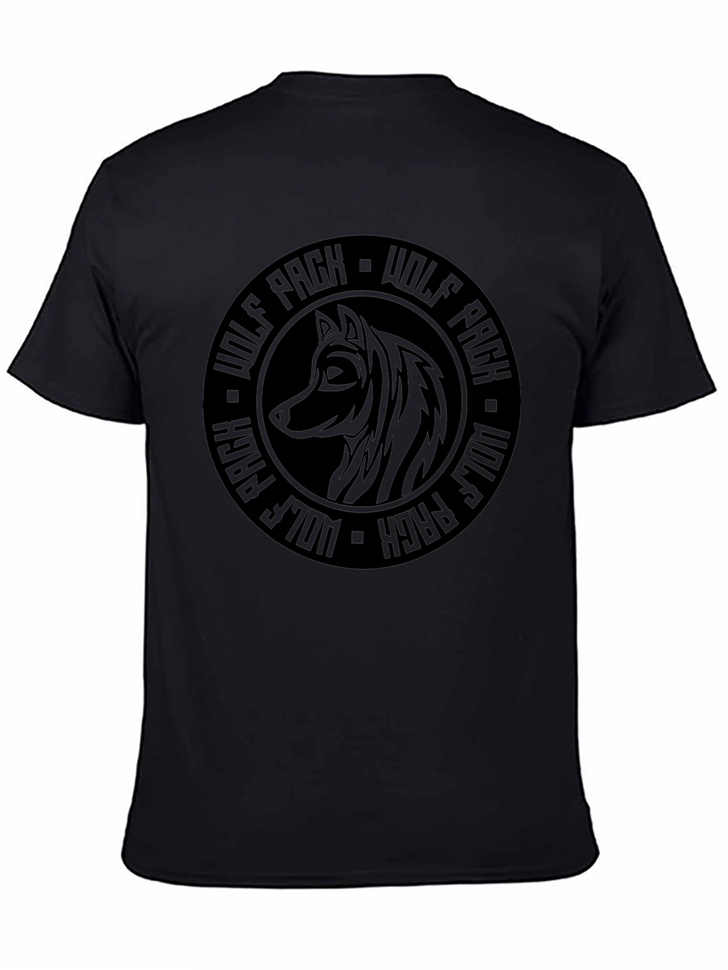 Wolf Pack Graphic T-Shirt - Stylish Black Tee