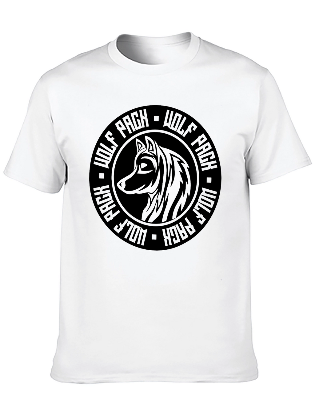 Wolf Pack Graphic T-Shirt - Stylish Black Tee