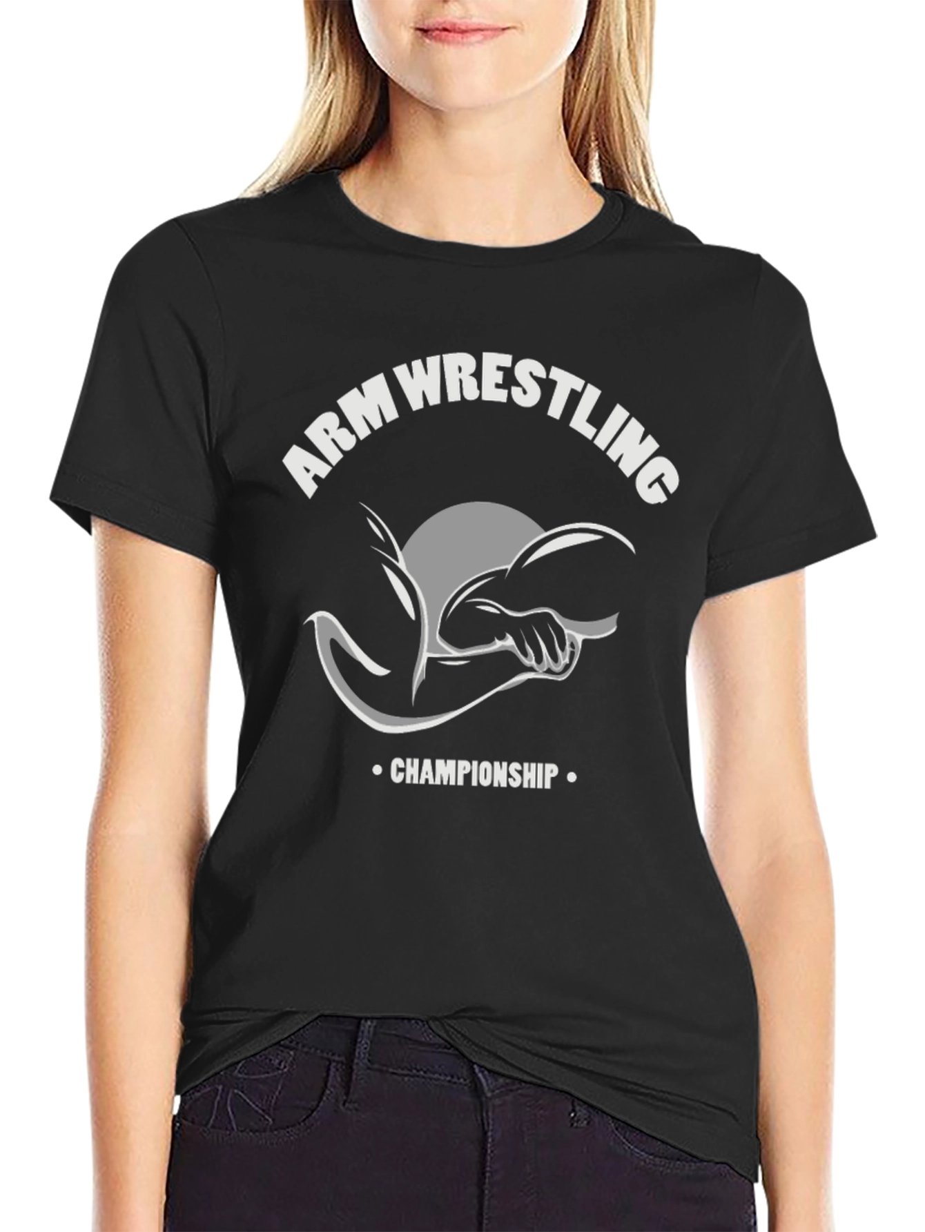 Arm Wrestling Championship Black T-Shirt