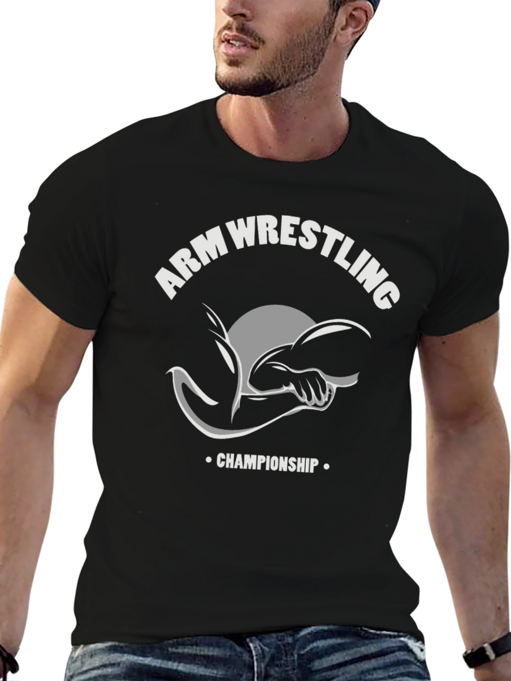 Arm Wrestling Championship Black T-Shirt