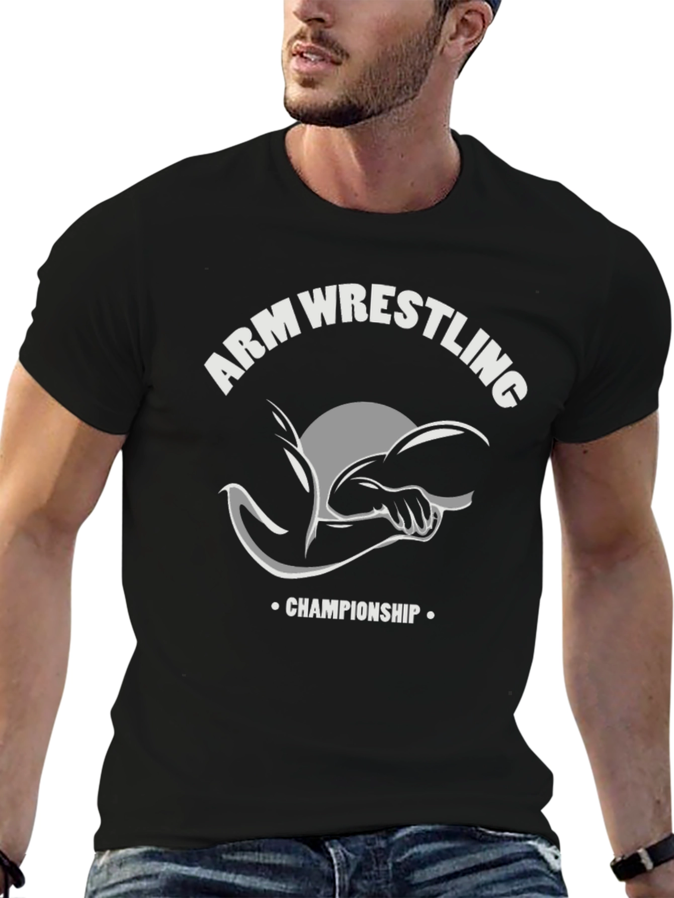 Arm Wrestling Championship Black T-Shirt