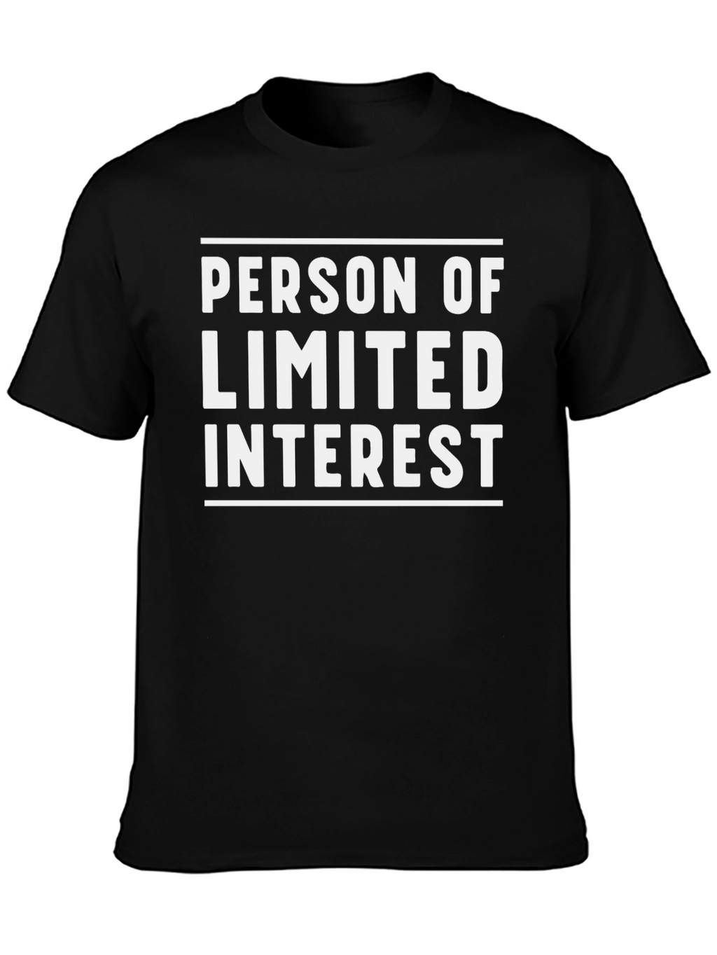 Limited Interest Graphic Tee - Black Cotton Casual Shirt