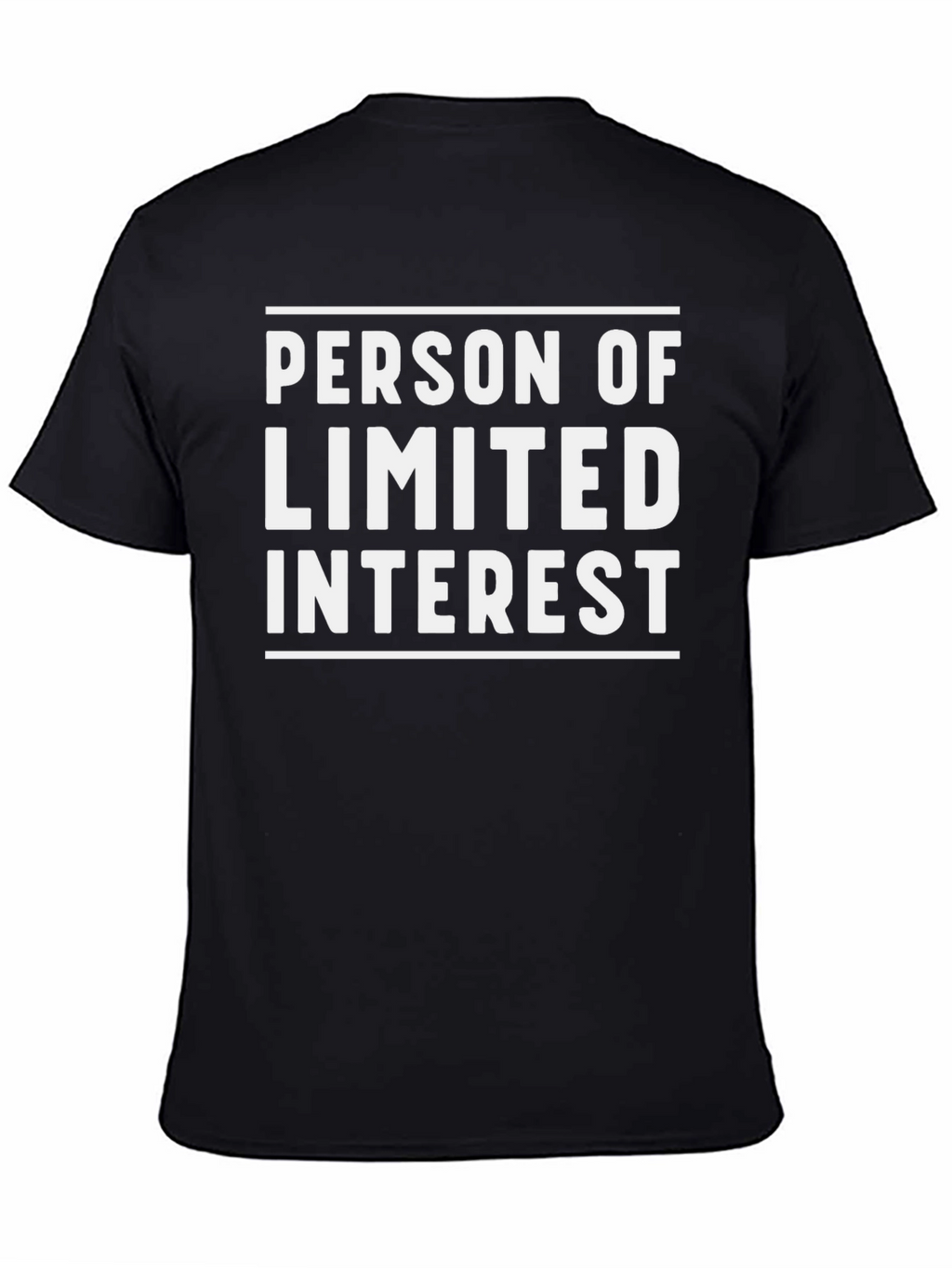 Limited Interest Graphic Tee - Black Cotton Casual Shirt